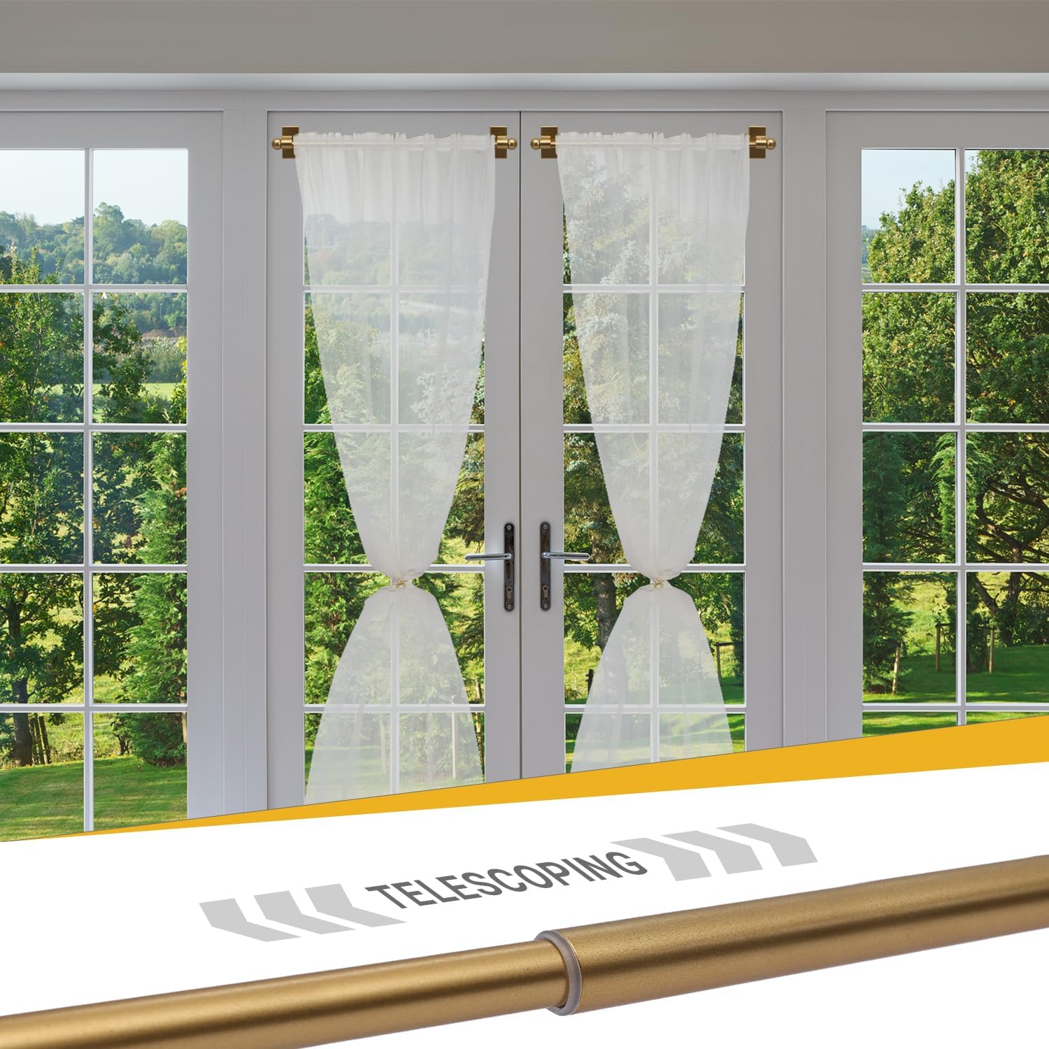 Thumbnail 6 de Coquilles Magnetic Curtain Rods, 9–16 Inches