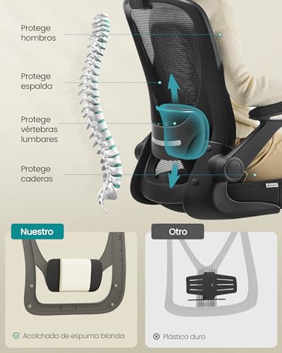 Thumbnail 6 de SONGMICS OBN037BKV2 Silla de oficina 53 cm 🪑