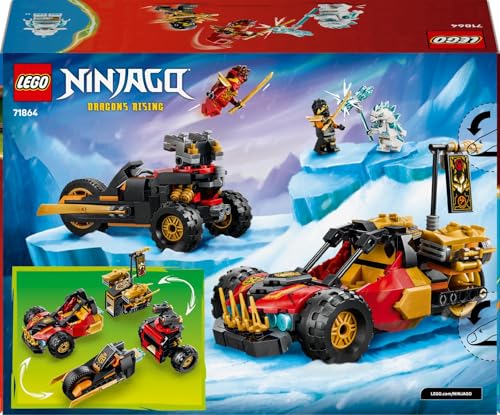 Thumbnail 9 de LEGO Ninjago Véhicules Combinables de Kai et Cole (71864) – Moto et buggy, 3 minifigurines
