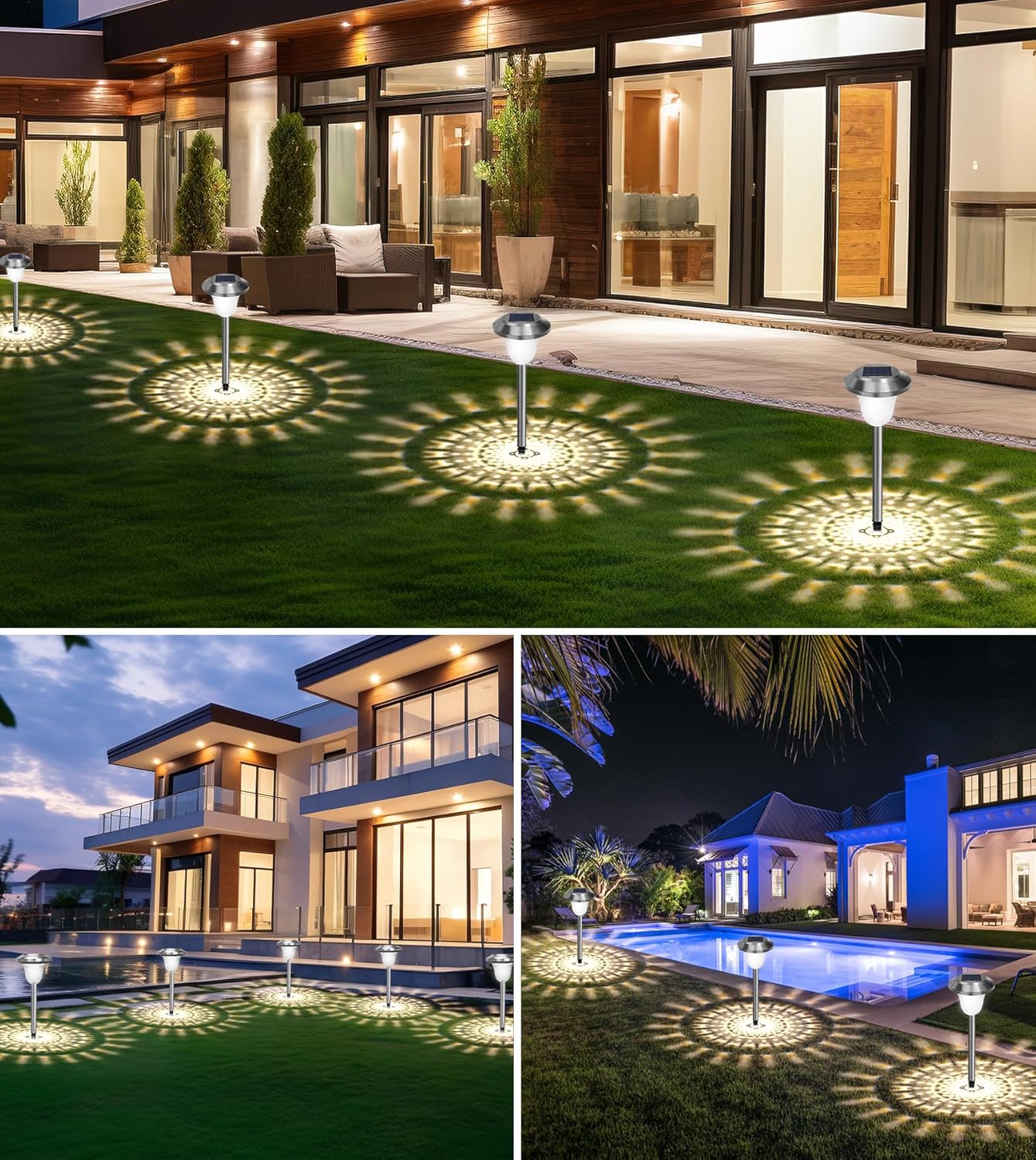 Thumbnail 6 de 4 Pack Bright Solar Lights Outdoor Garden – Premium Stainless Steel, IP65 Waterproof, Dusk to Dawn (Up to 12 Hours)