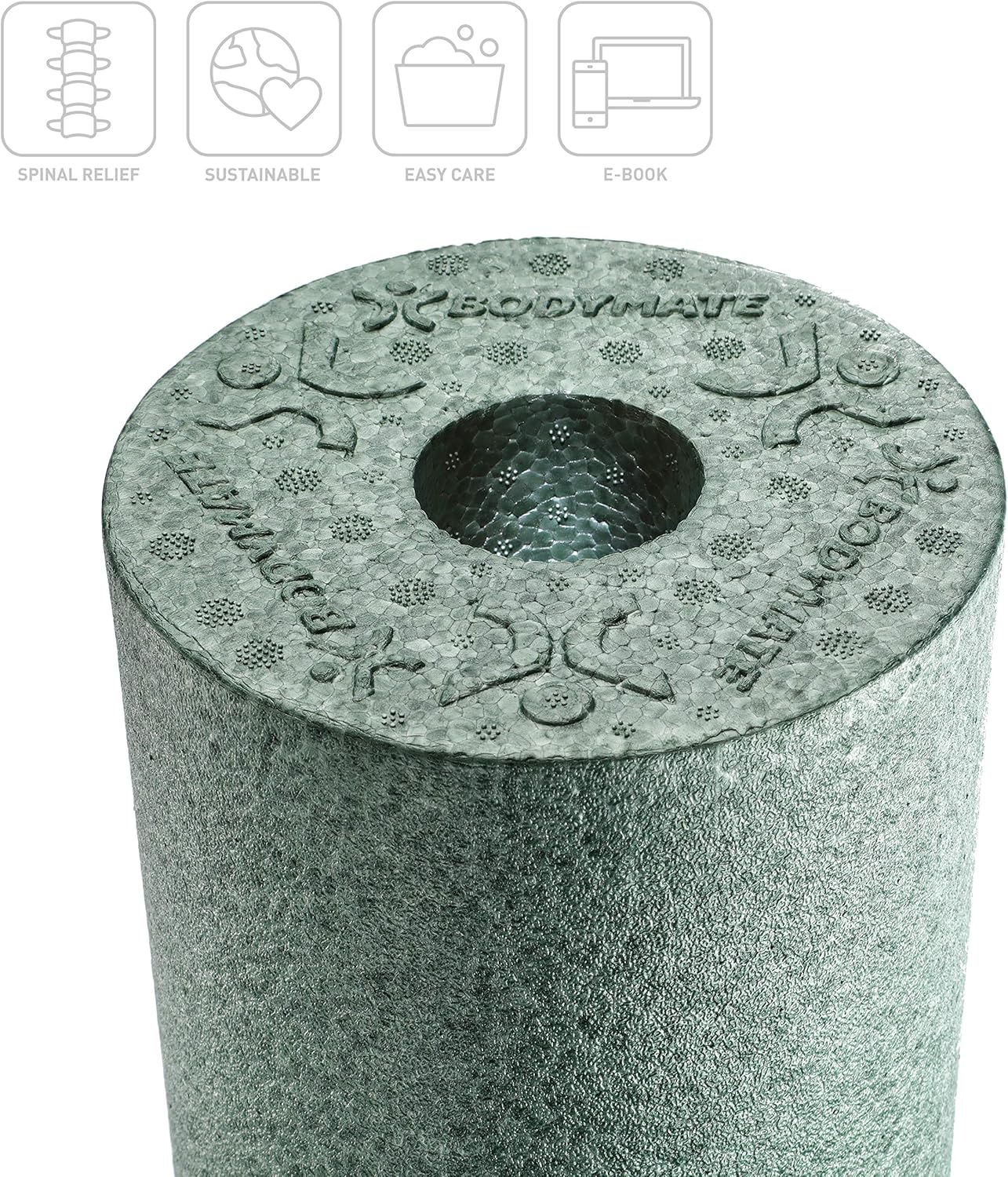 Thumbnail 1 de BODYMATE Foam Roll Care medio-duro con rientranza per pressione sulla colonna e e-Book