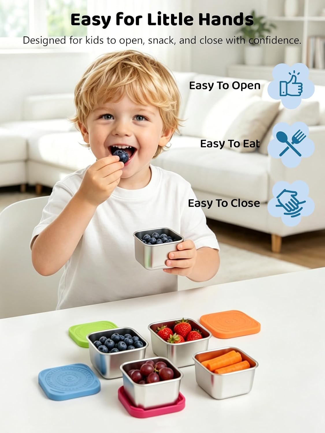 Thumbnail 1 de HTEVW 6oz Stainless Snack Containers