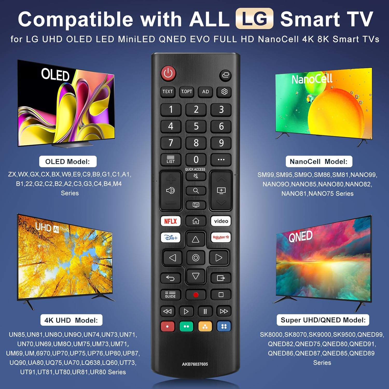Thumbnail 2 de 2er Pack Universal Fernbedienung für LG Smart TVs (Magic Remote Ersatz) – kompatibel u. a. mit AKB75855501 & AN-MR20GA
