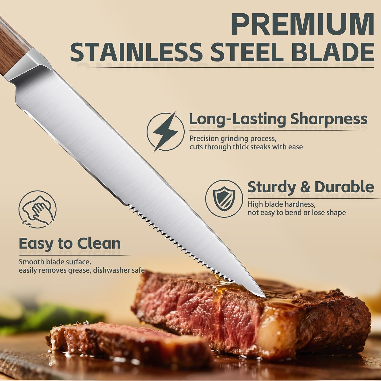 Detalle 2 de Purple Dragon Steak Knife Set of 6
