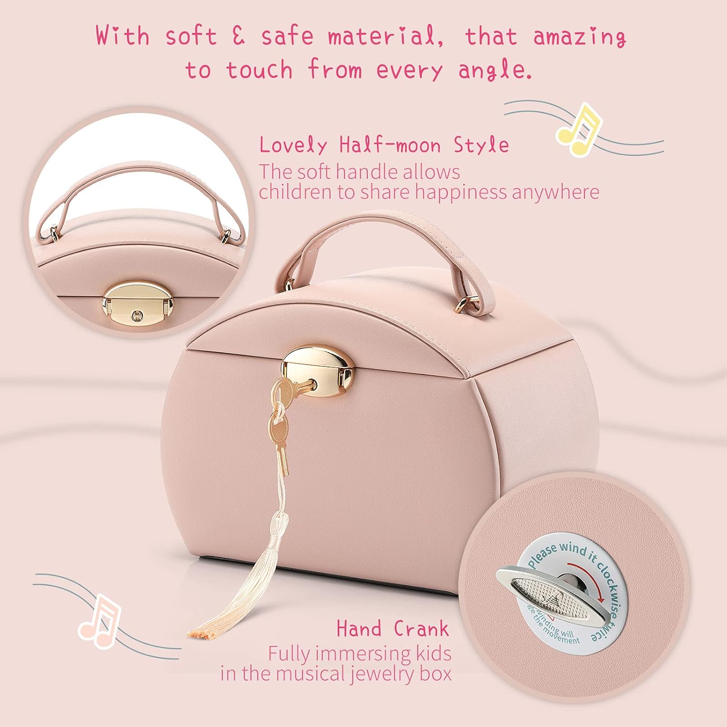 Thumbnail 1 de VLANDO Kids Musical Jewelry Box for Girls with Drawer