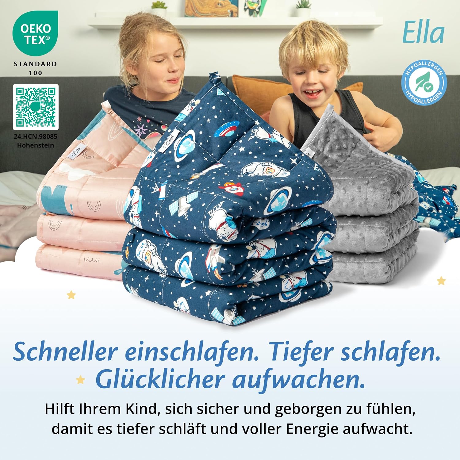 Thumbnail 1 de Ella Gewichtsdecke Kinder 2,4 kg (90x120 cm) – Therapiedecke für Stressabbau und Angstzustände