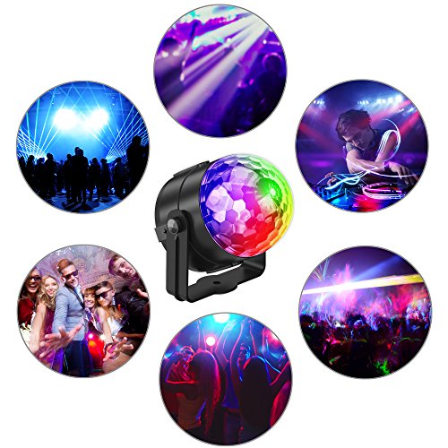Thumbnail 6 de Gvoo lampe de scène rotative 360° à LED, 5 W et 7 couleurs RGB
