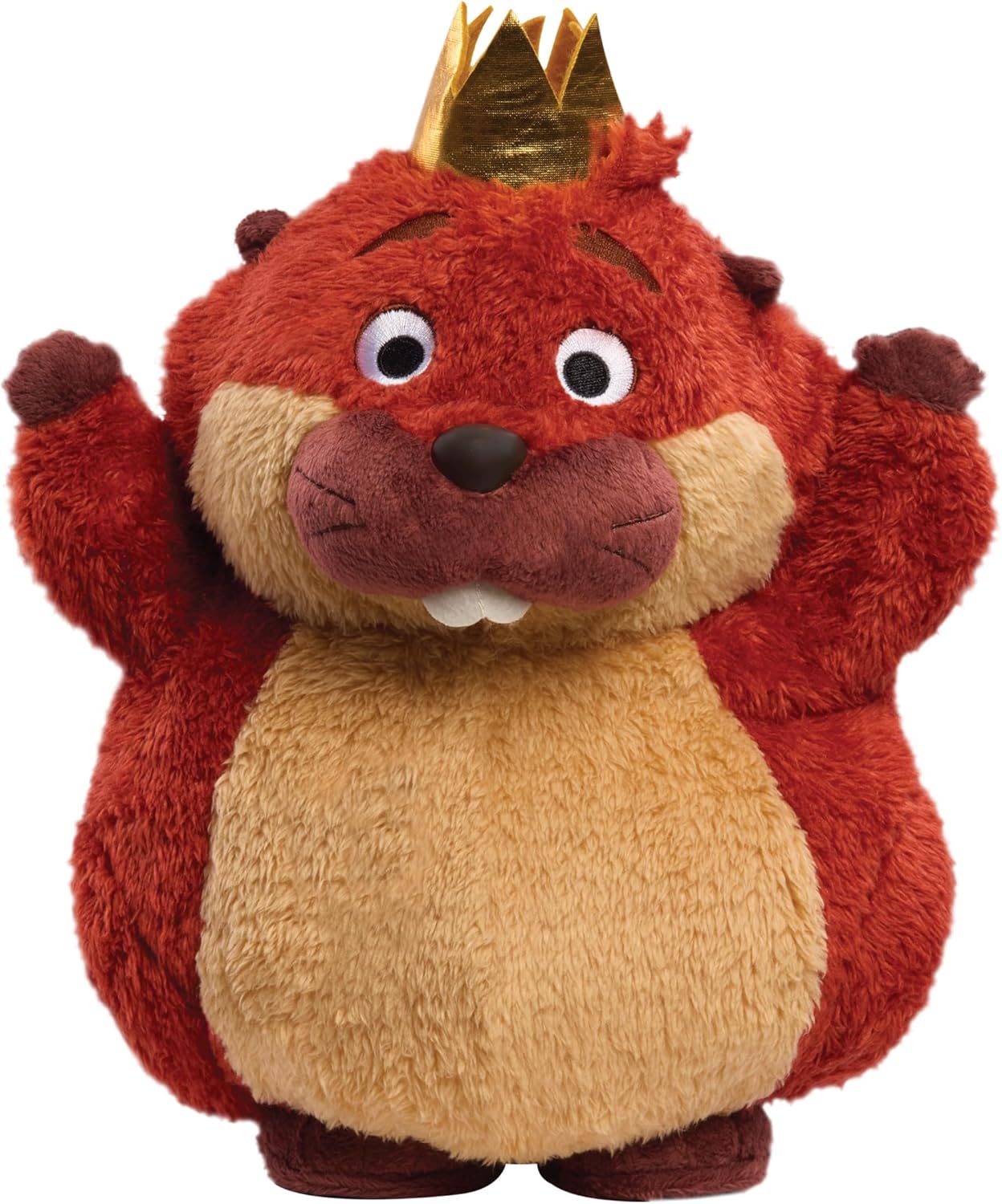Detalle de Just Play Disney & Pixar Hoppers Workin’ Out King George – Interaktives Biber-Plüschtier, 29 cm, Musik & Bewegung, ab 3 Jahren