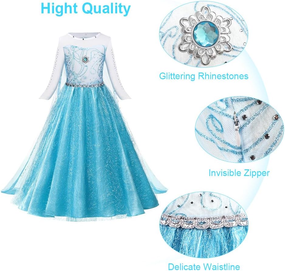 Detalle de URAQT Princess Dress for Girls
