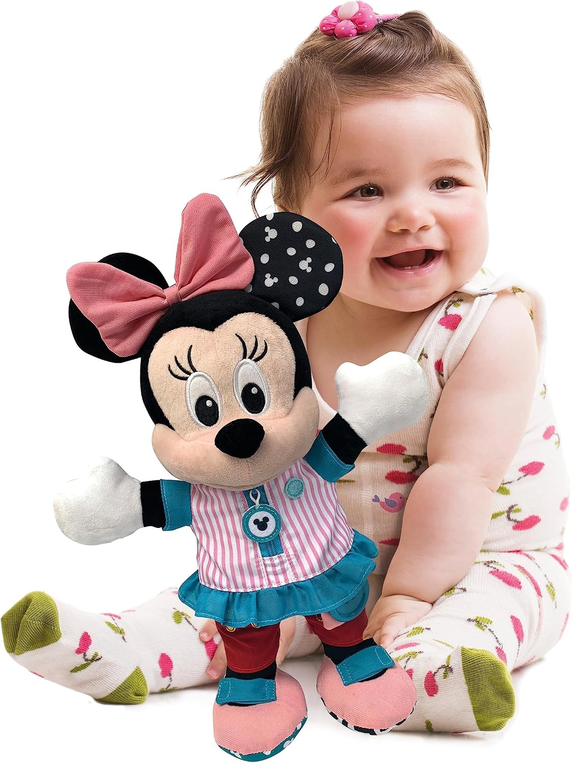 Detalle 1 de Clementoni 17860 Disney Baby Minnie Dress Me Up Plush Toy with Zips and Buttons