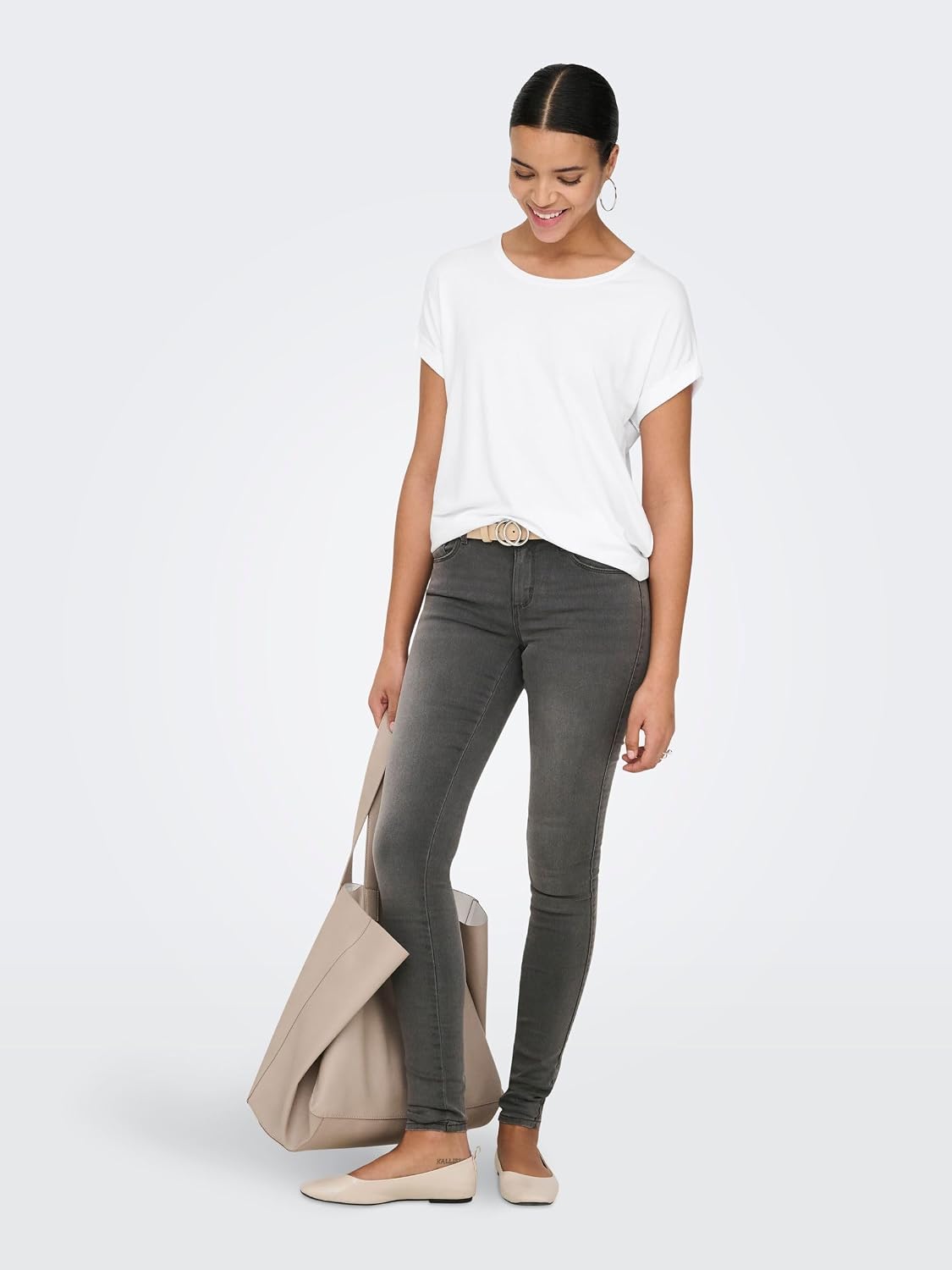 Detalle 2 de ONLY Top ONLMOSTER Top da donna con scollo rotondo