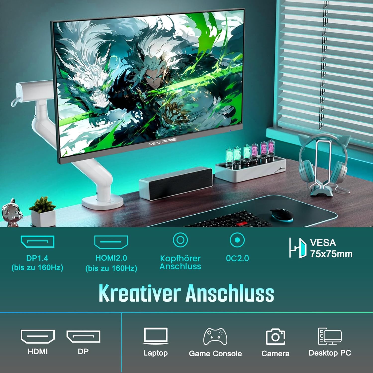 Thumbnail 6 de Minifire MFG24F4 24" Gaming-Monitor 180Hz
