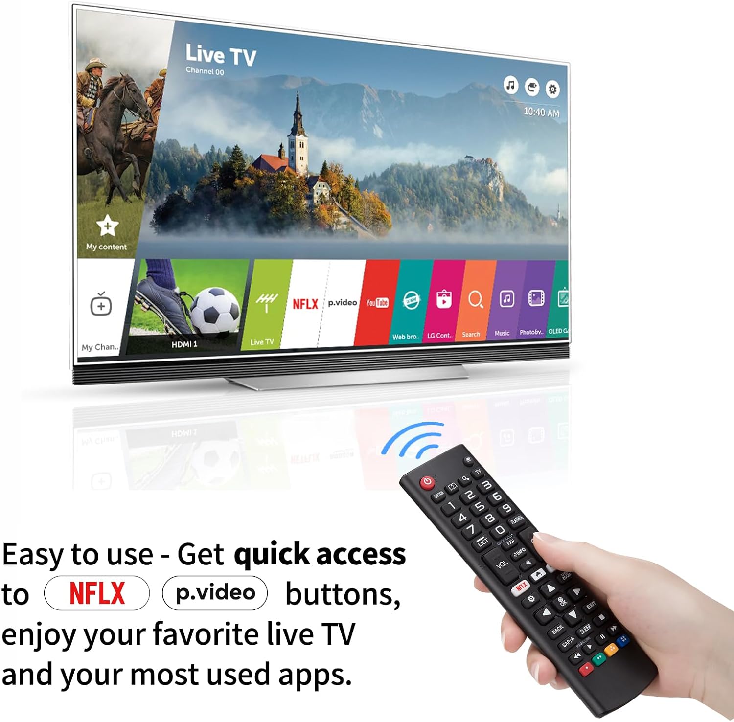 Detalle de Angrox Universal Replacement Remote for LG Smart TVs (Battery Included)