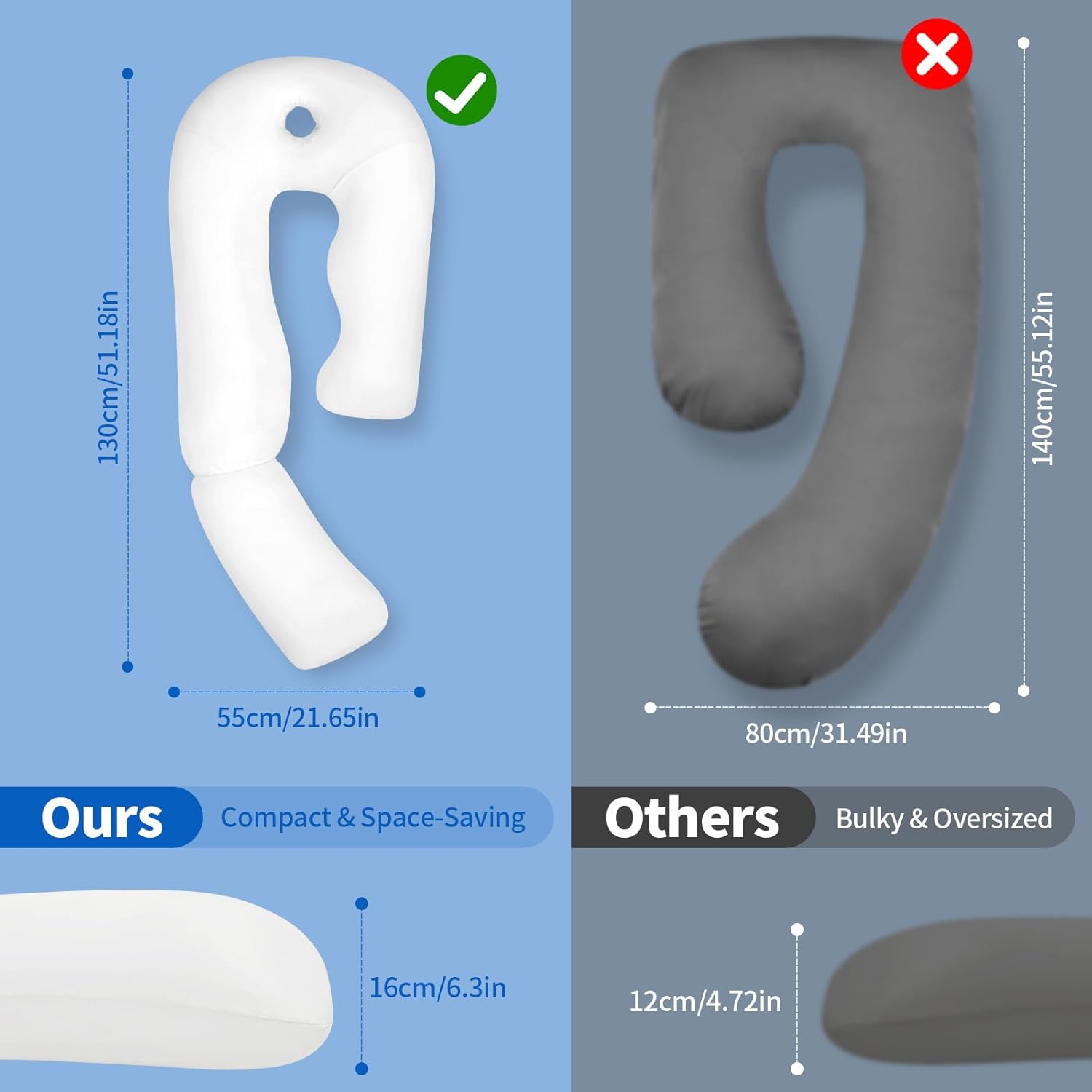 Thumbnail 3 de pozico Coussin de Grossesse U-Forme 130 cm