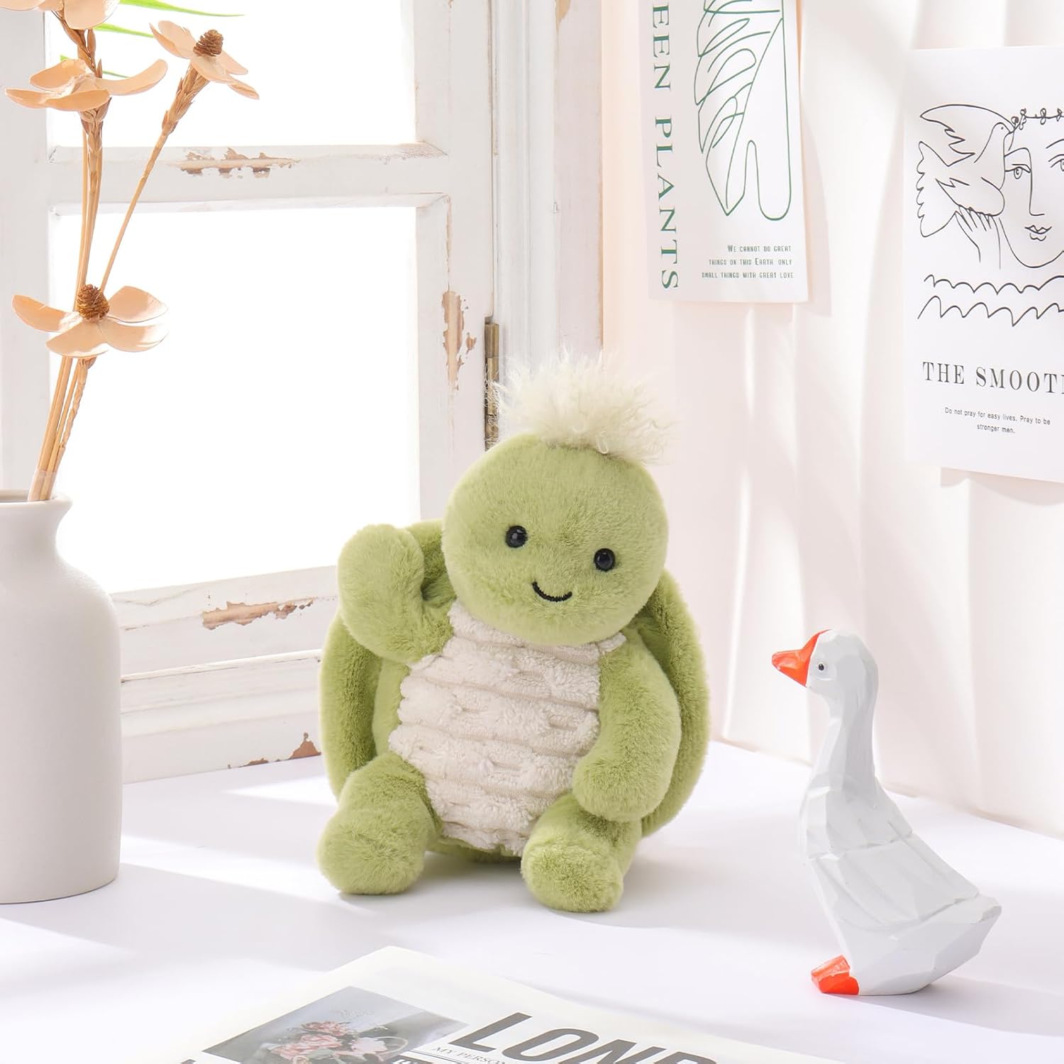 Thumbnail 2 de Apricot Lamb Clever Turtle Manman Plushies – 6.5-Inch Soft Plush Toy