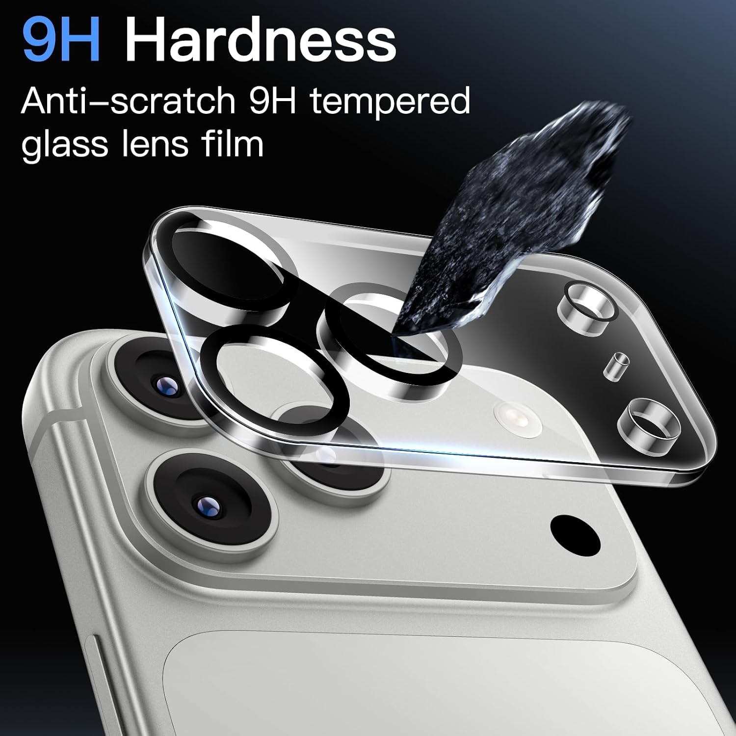 Detalle 2 de JETech Camera Lens Protector for iPhone 17 Pro 6.3-Inch (3-Pack) – 9H Tempered Glass, HD Clarity