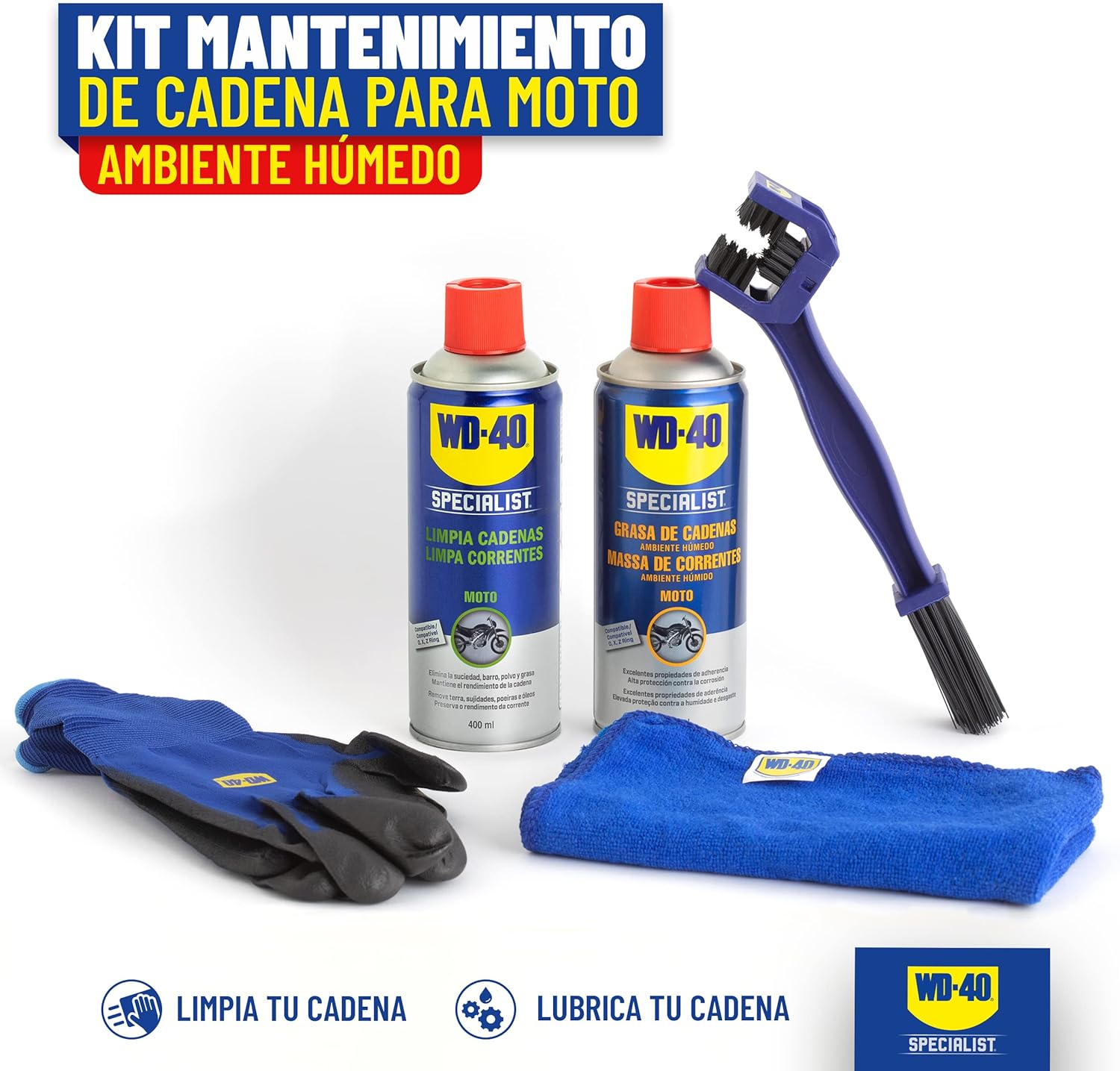 Thumbnail 1 de WD-40 Specialist Kit Cadena Moto Húmeda