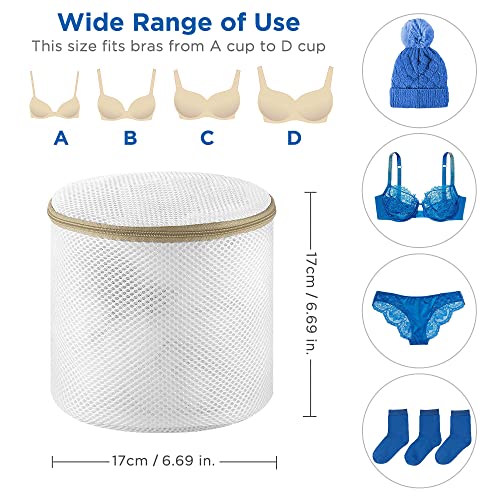 Detalle 2 de ecooe BH Wäschesack Set – 3er Pack, 17 x 17 cm, Schutzbeutel mit Reißverschluss
