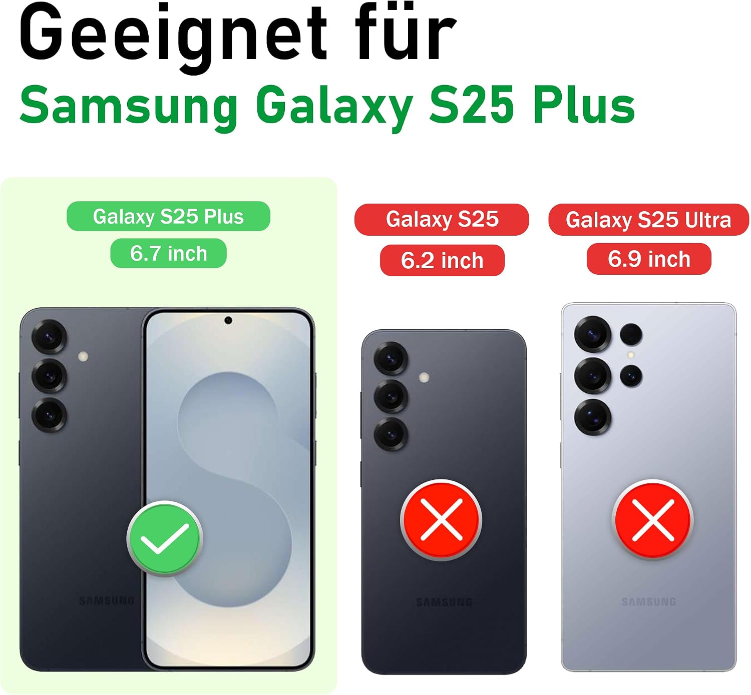 Detalle 2 de Jshru Handyhülle Galaxy S25 Plus 1,2 m
