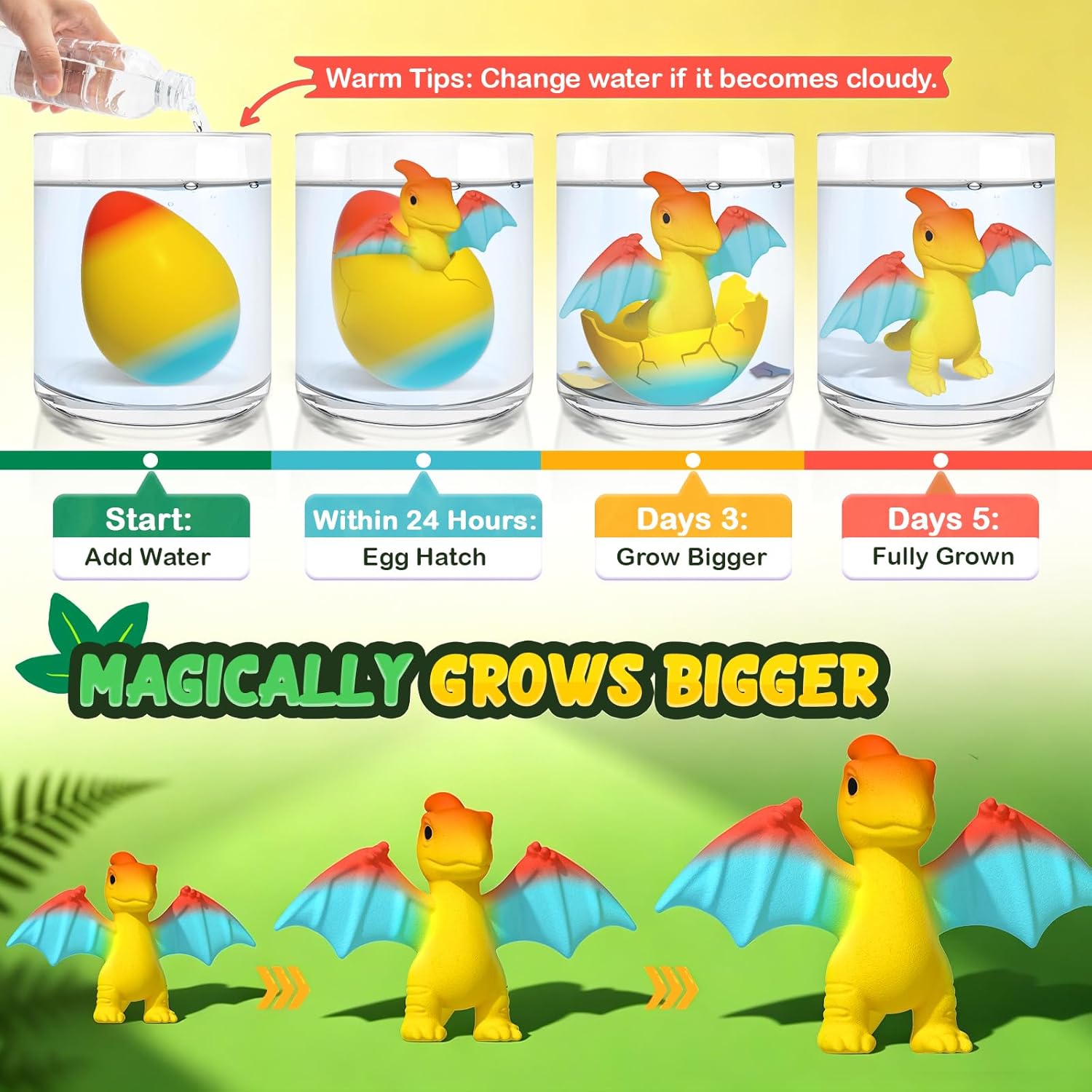 Detalle de Dinosaur Hatching Surprise Eggs for Kids – 6 Pack Dino Toys (UK)