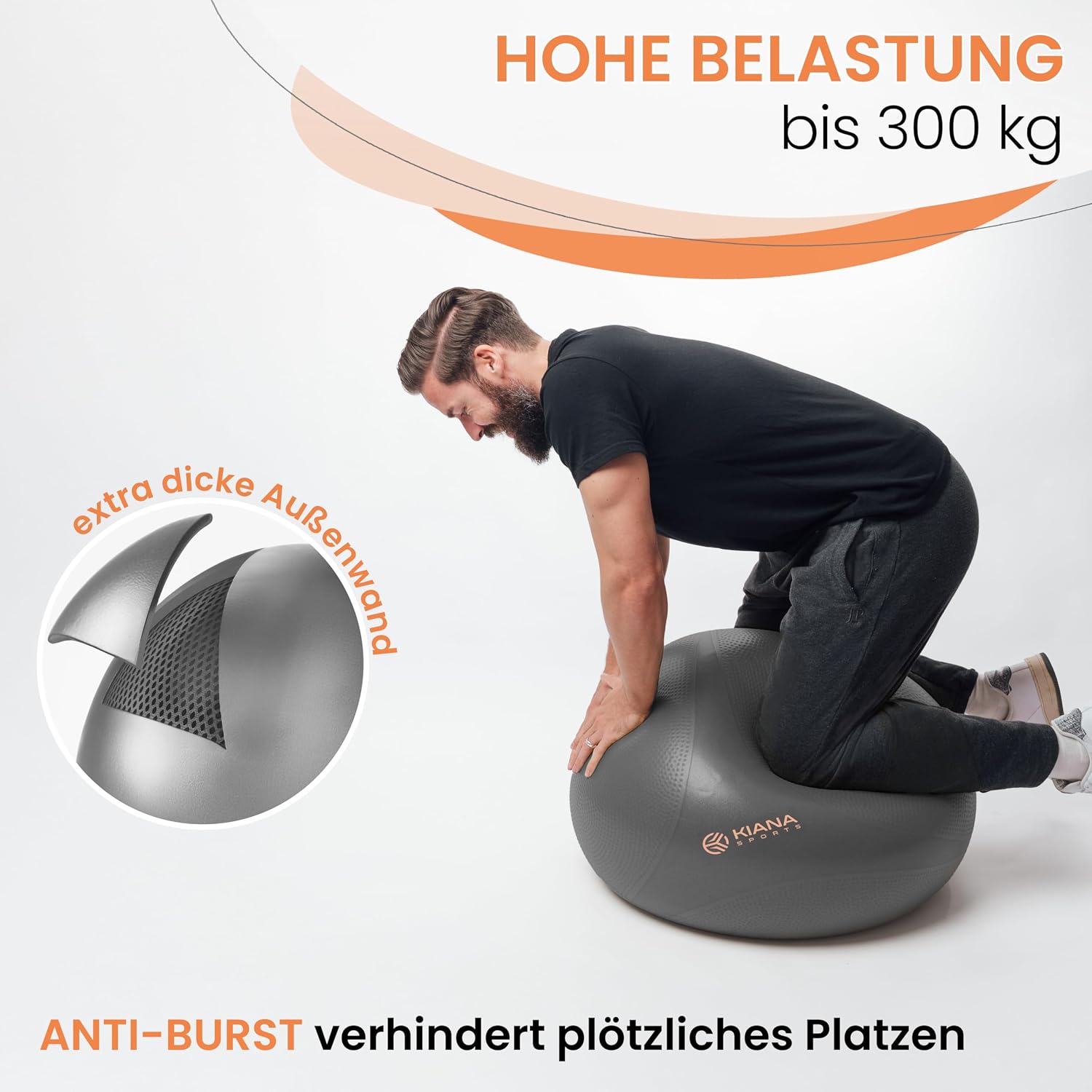 Thumbnail 1 de KIANA SPORTS Gymnastikball & Sitzball – Yoga Ball für Fitness & Büro
