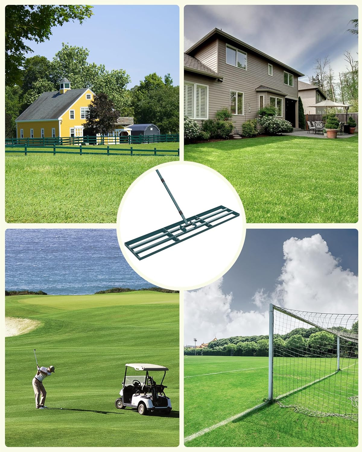 Thumbnail 6 de Signstek Lawn Leveling Rake: Stainless Steel Ground Plate with long-adjustable handle for level lawns