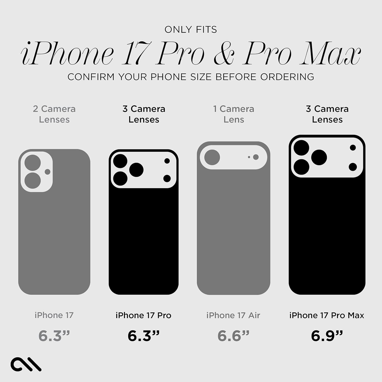 Detalle 2 de Case‑Mate Camera Lens Protector for iPhone 17 Pro Max — Double Glass
