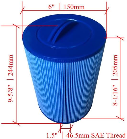 Detalle de Malaka filterpatron för spa, 2-pack – PWW50P3, grov SAE-gänga