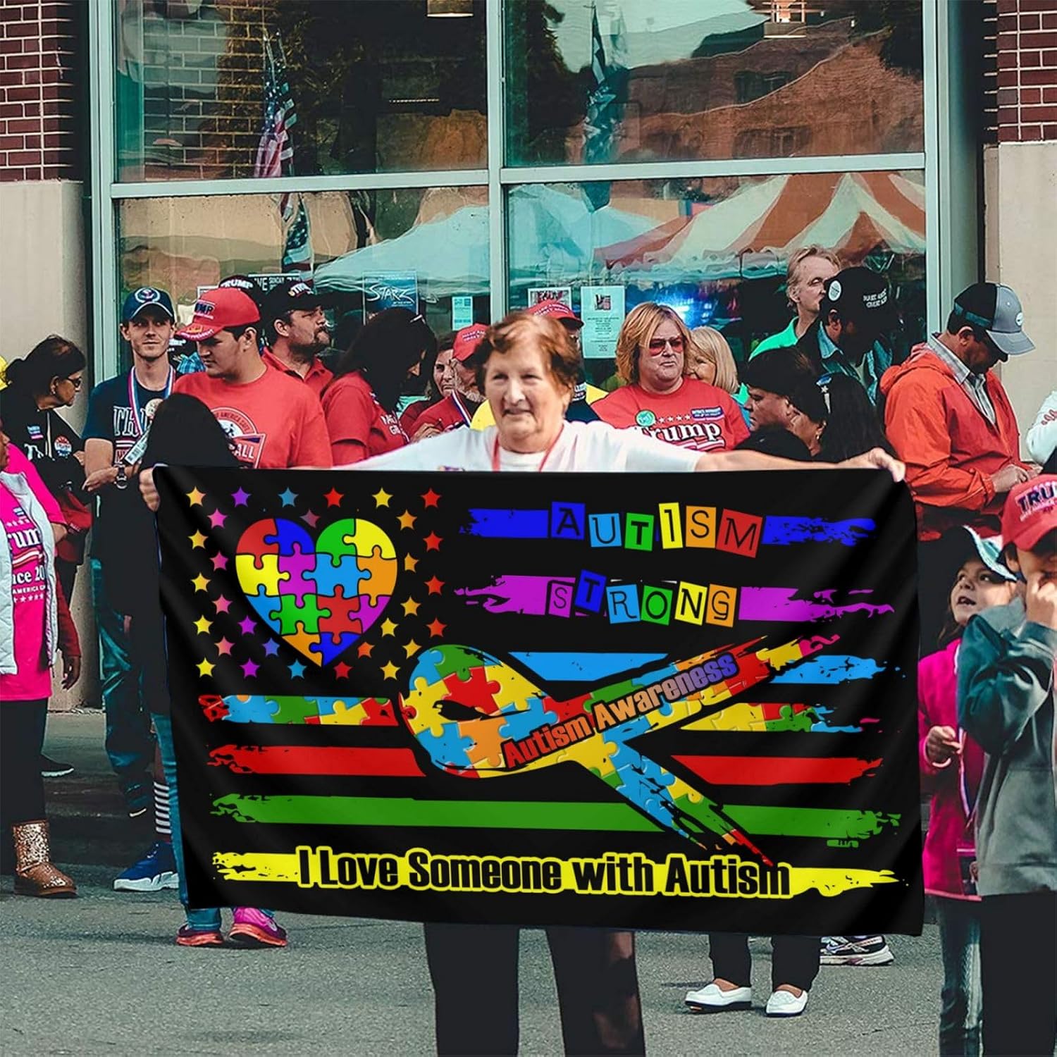 Thumbnail 6 de UGTEWXU Autism Awareness Flag, 3 x 5 ft