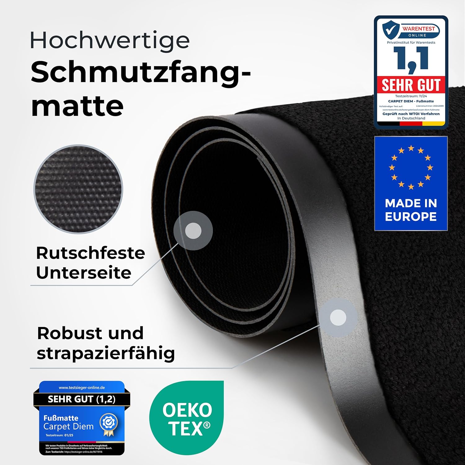 Thumbnail 6 de Carpet Diem Fußmatte – einfach sauber, rutschfeste Schmutzfangmatte 40x60 cm