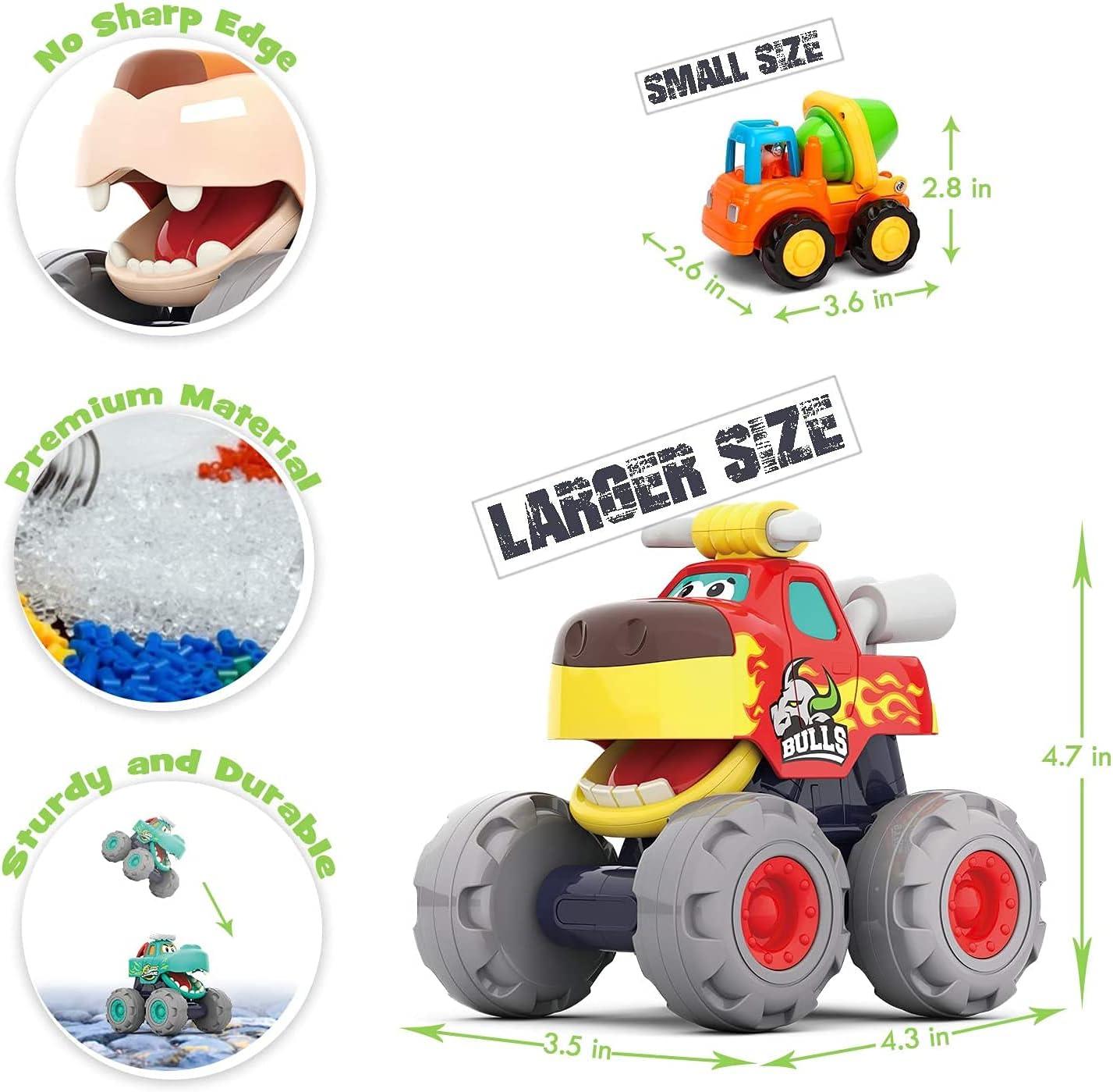 Thumbnail 4 de HOLA Baby Spielzeug Monstertrucks 3er-Set