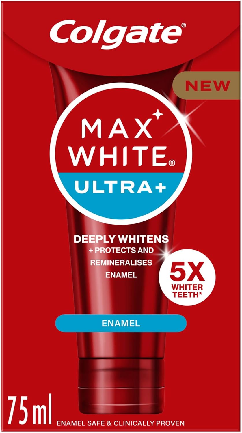 Detalle de Colgate Max White Ultra+ Enamel Toothpaste 75ml: Deep Whitening, Enamel Protection and ActivShine