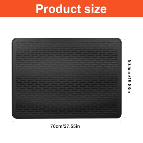 Detalle de QUIIEOSKIA 70.5 x 50.5 cm Silicone Stove Top Cover – Induction Hob Protector Mat