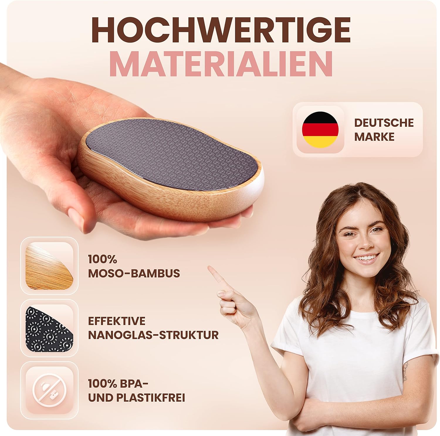 Thumbnail 3 de BAMBUA Hornhautentferner Nano Glas Fußpflege 🦶