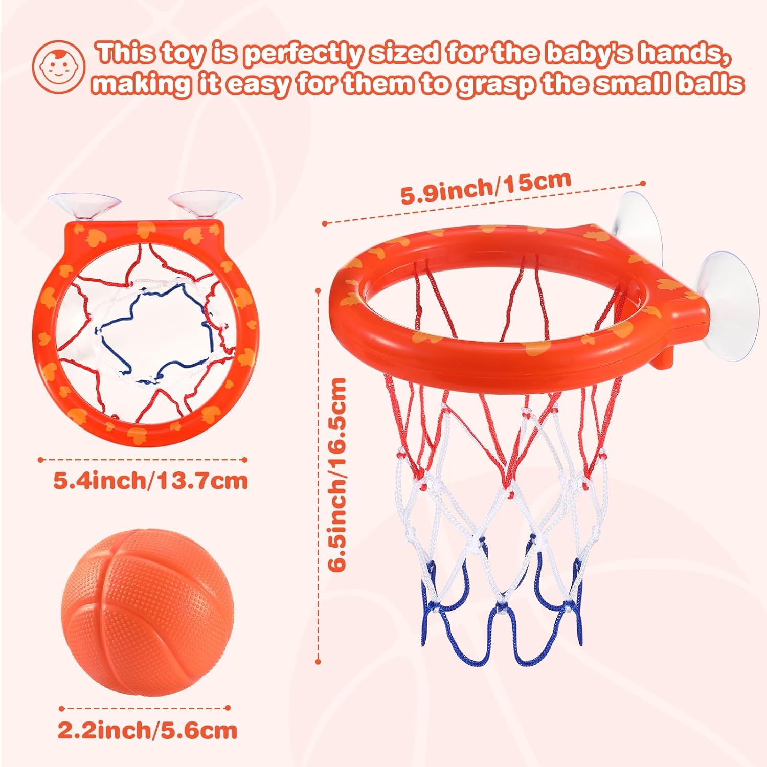 Thumbnail 5 de Baby Badewannenspielzeug 5 Bälle Basketballkorb