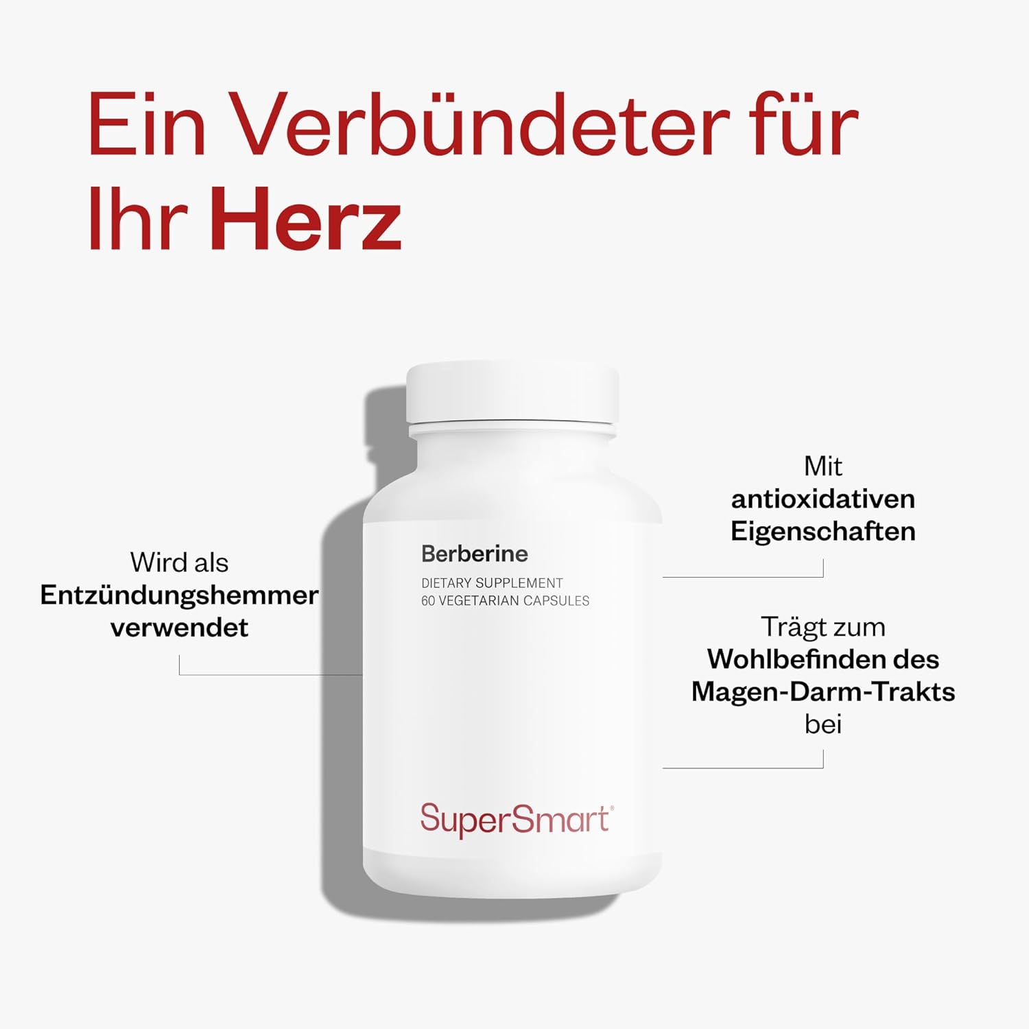 Thumbnail 2 de Berberine – Berberis-vulgaris-Extrakt standardisiert auf 97% Berberin | Veganes Nahrungsergänzungsmittel, 60 Kapseln (SUPERSMART)