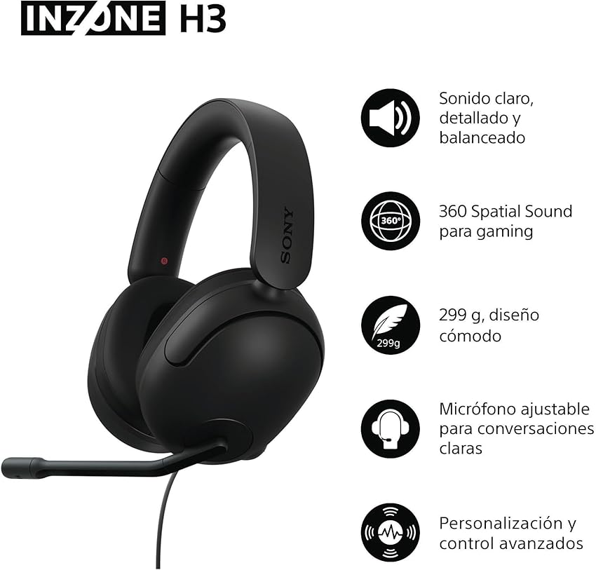 Thumbnail 5 de Sony INZONE H5 Auriculares inalámbricos para juegos, 28 h