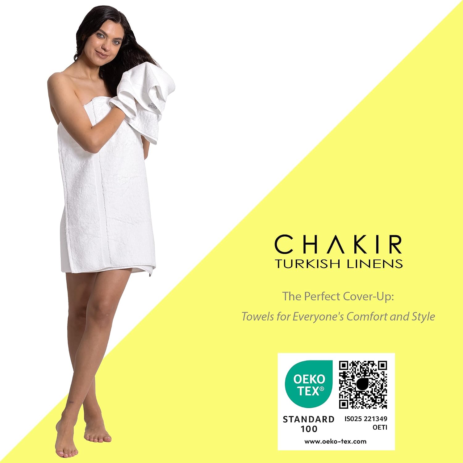 Detalle de Chakir Turkish Linens 4-Piece Bath Towels set