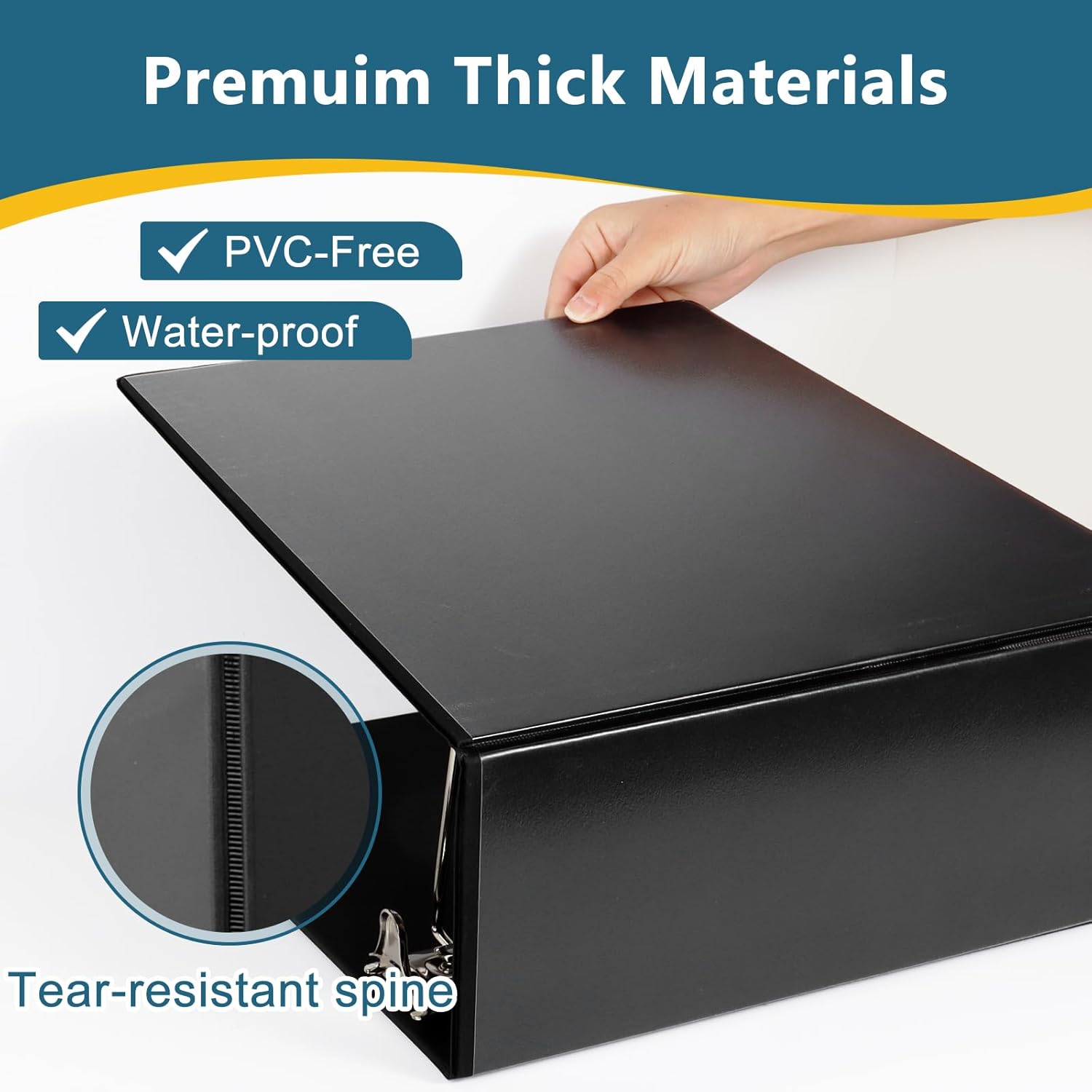 Thumbnail 2 de CIXILDTS 5" 3-Ring Binder (Letter Size, Black) — Presentation View, Pack of 2