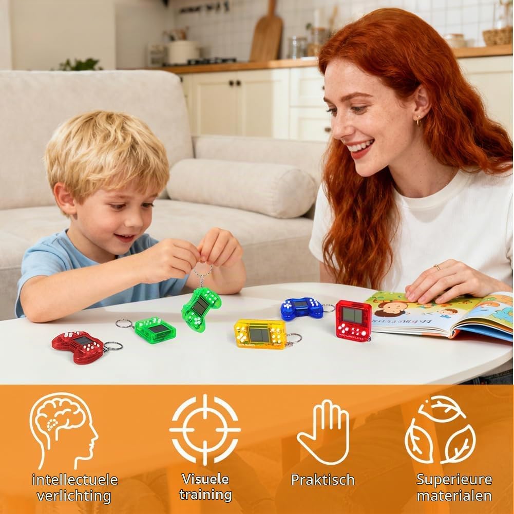 Detalle 2 de Vicloon V-MNYSK-12PC-FBA mini-game-sleutelhangers, 12 stuks met 26 spellen