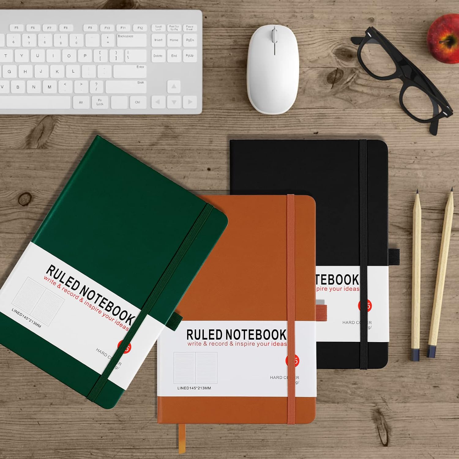 Thumbnail 6 de A5 notebook 3 pack, 200 page journals