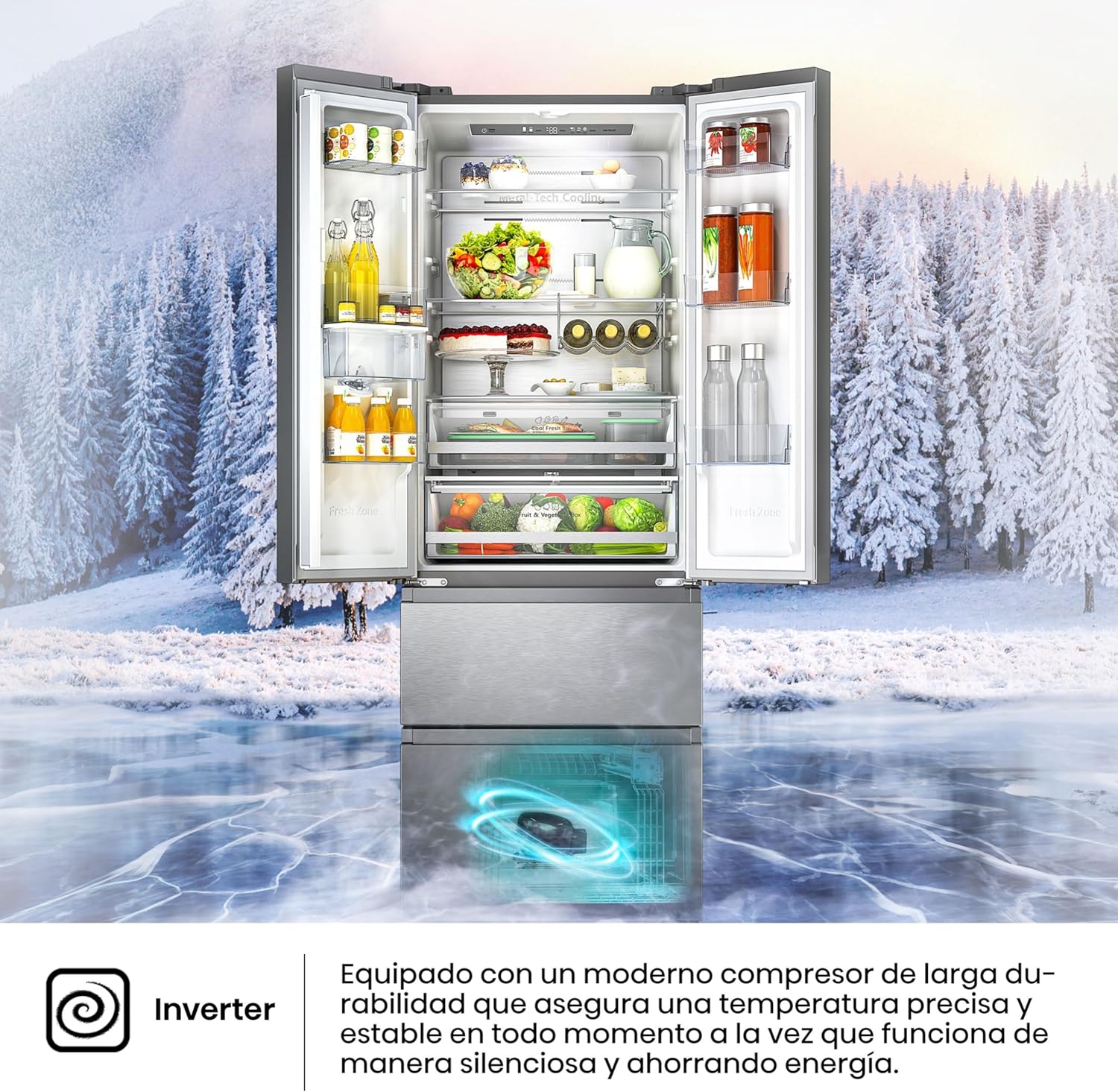 Thumbnail 6 de Hisense RF632N4WIE - Frigorífico Combi No Frost Inox 🍾