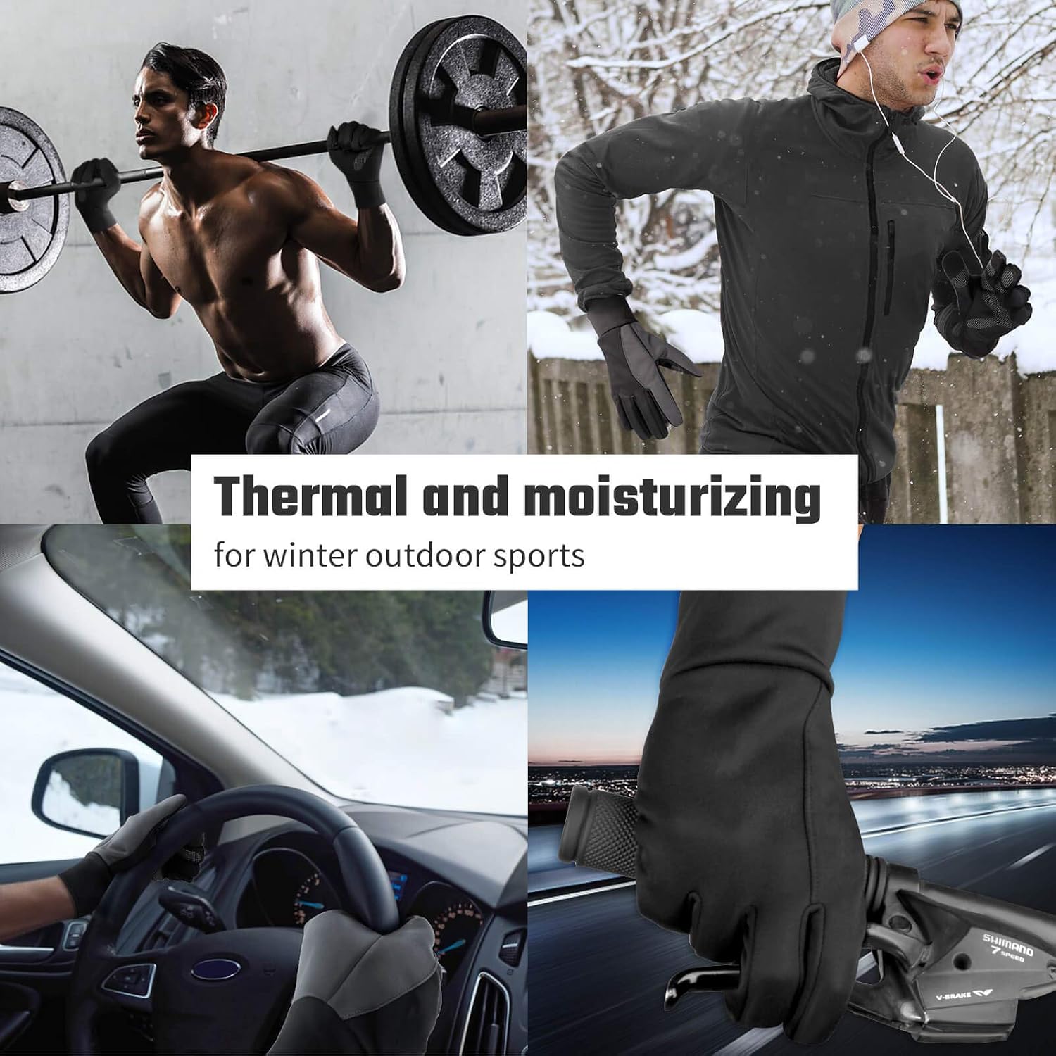 Thumbnail 4 de FanVince Winter Gloves for Cycling and Running, Touchscreen, Water-Resistant
