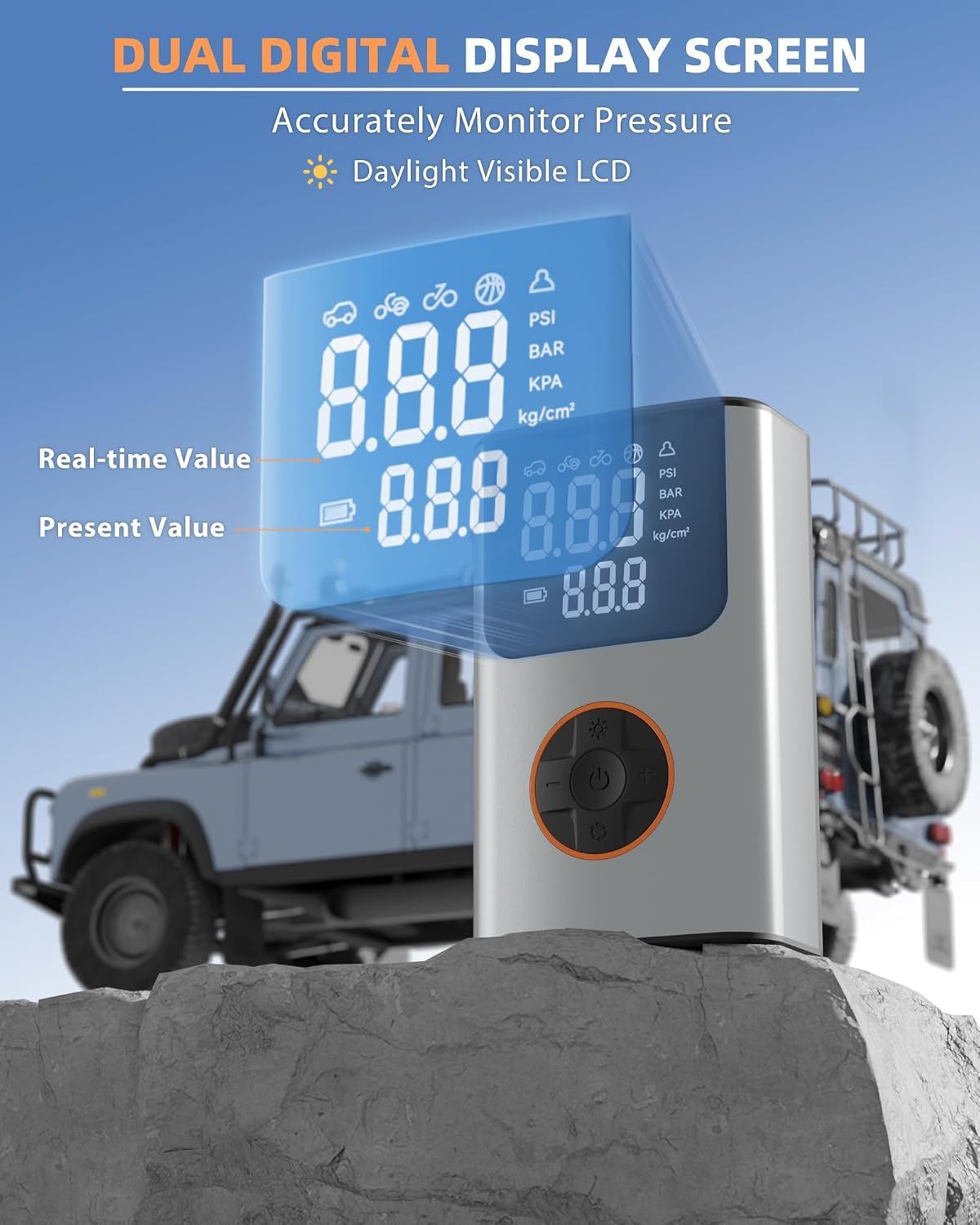 Thumbnail 3 de Tire Inflator Portable Air Compressor 150 PSI
