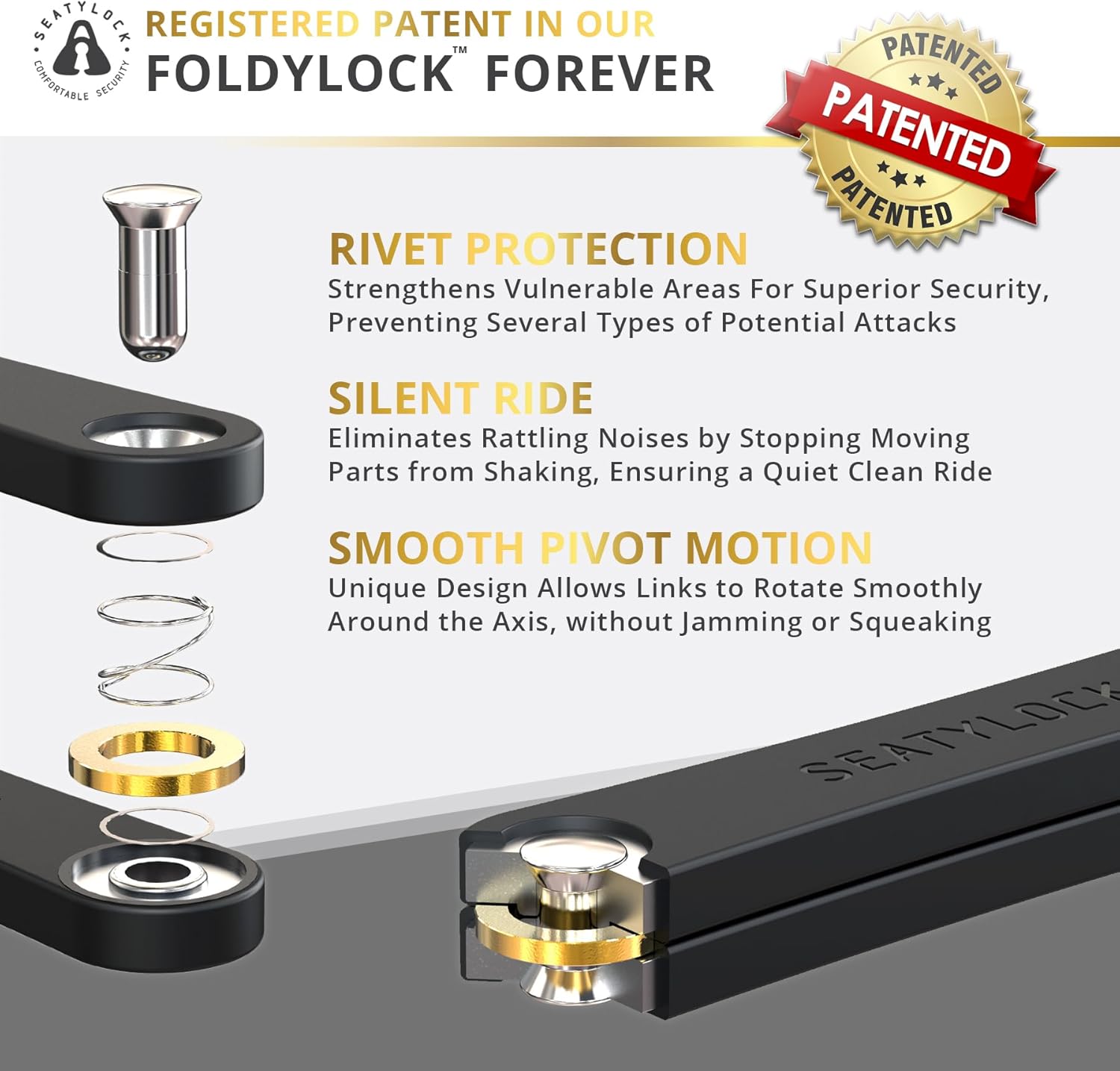 Thumbnail 2 de FoldyLock Forever folding bike lock 90 cm 🔒