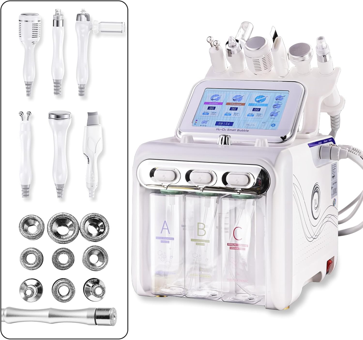 Thumbnail 6 de 7 in 1 Hydrogen Oxygen Facial Beauty Machine – Pro-Home Microdermabrasion and Skin Care
