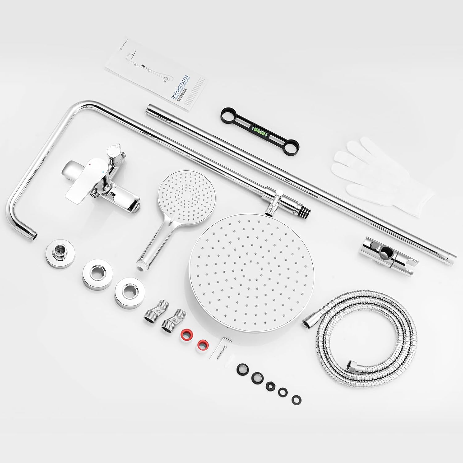 Thumbnail 6 de Auralum Colonna Doccia con Miscelatore: sistema saliscendi in acciaio inox, 3 funzioni e soffione da 25 cm