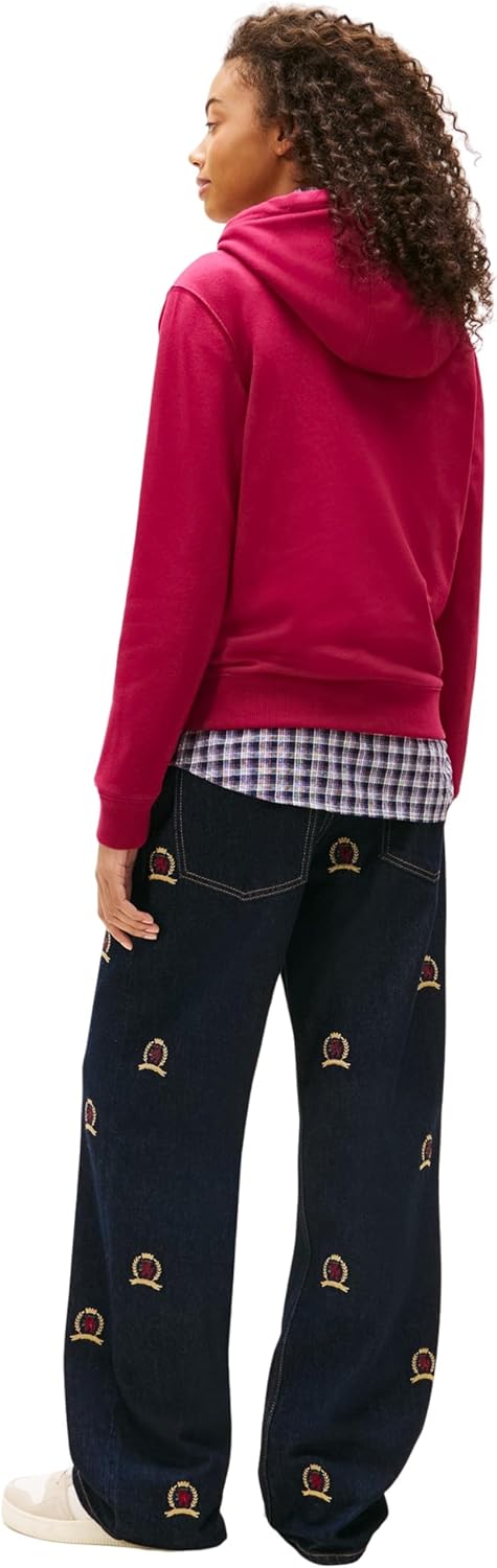 Thumbnail 1 de Tommy Jeans Damen Hoodie Flag Regular Fit – Gebürstetes Baumwollfleece