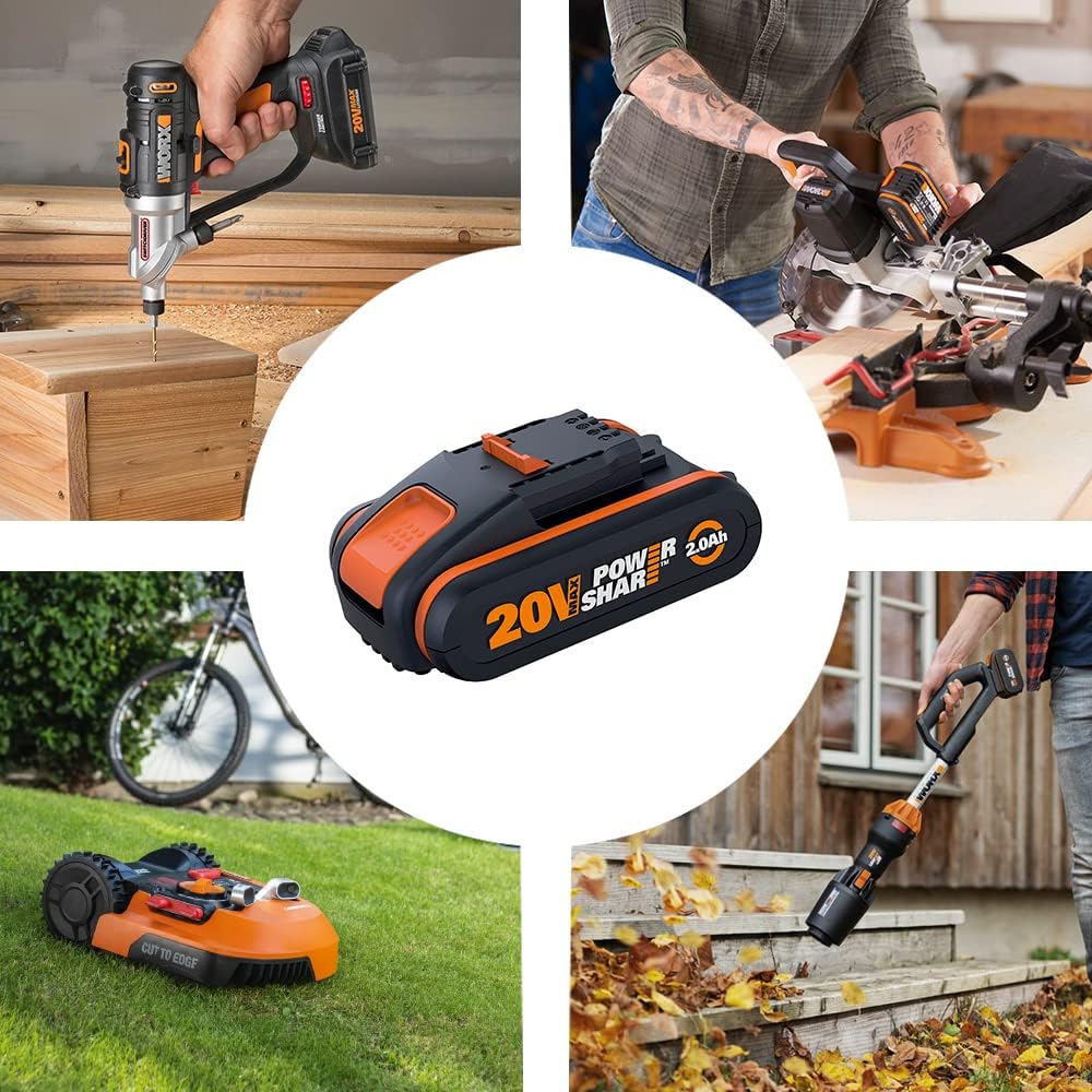 Detalle de Worx WA3880 Lithium Akku-Ladestation für PowerShare 20V Akkus – Schnellladegerät