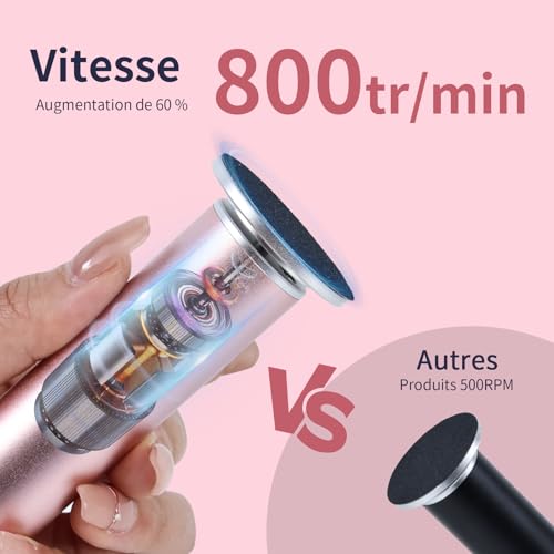 Thumbnail 2 de AprElm E1 – Rapeuse Pieds Électrique Professionnelle 12 cm, 120 Disques Abrasifs et Vitesse Variable